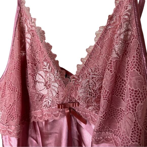 Deep Pink Midi Slip Dress - Picture 3 of 6